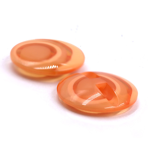 16660 Sullivans 25mm Round Plastic Button - Apricot Ringed - Bag Of 100