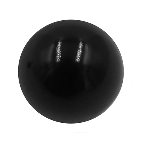 16674 Sullivans 8mm Pearl Plastic Button With Shank - Black - Bag Of 100