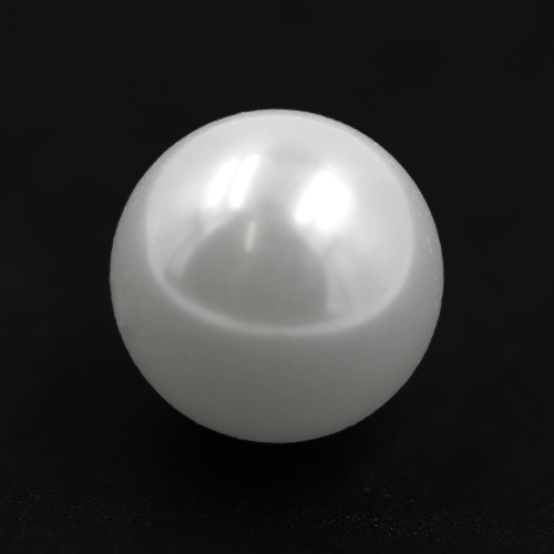16701 Sullivans 8mm Pearl Plastic Button With Metal Shank - White - 37 In A Tube