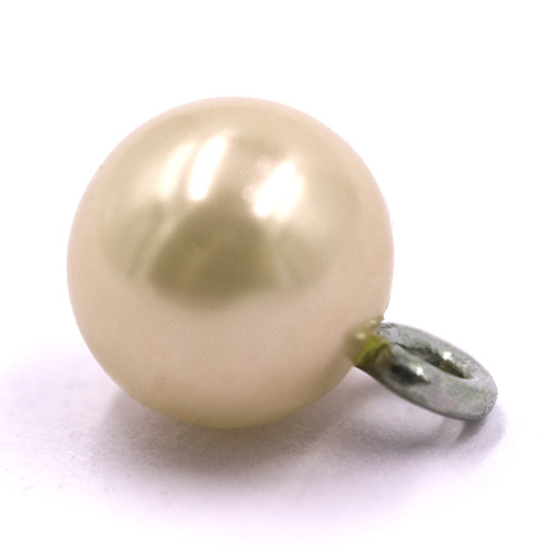 16706 Sullivans 8mm Pearl Plastic Button With Metal Shank - Cream - Bag Of 100