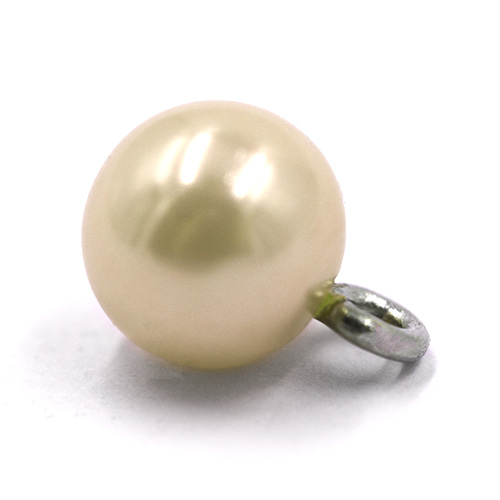 16716 Sullivans 12mm Pearl Plastic Button With Metal Shank - Cream - 20 In A Tube