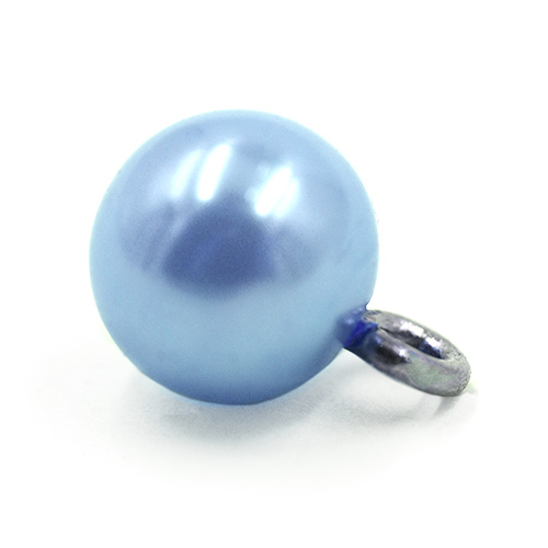 16719 Sullivans 12mm Pearl Plastic Button With Metal Shank - Sky - Bag Of 100