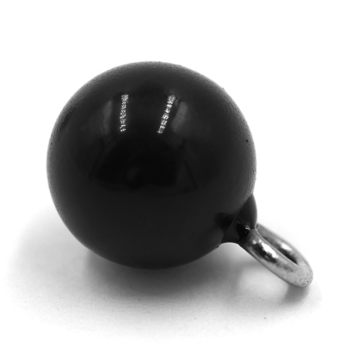 16722 Sullivans 12mm Pearl Plastic Button With Metal Shank - Black - Bag Of 100