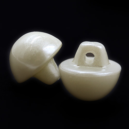 16727 Sullivans 8mm Pearl Plastic Button With Shank - Cream - 52 In A Tube