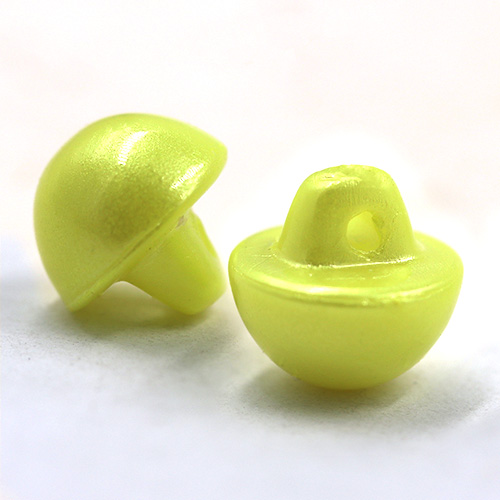 16733 Sullivans 8mm Pearl Plastic Button With Shank - Lemon - Bag Of 100