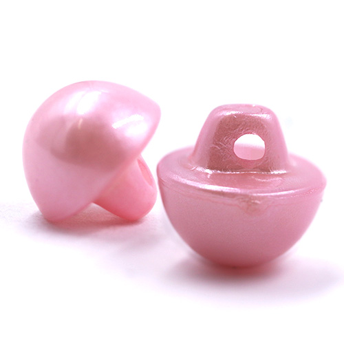 16740 Sullivans 10mm Pearl Plastic Button With Shank - Pink - 42 In A Tube