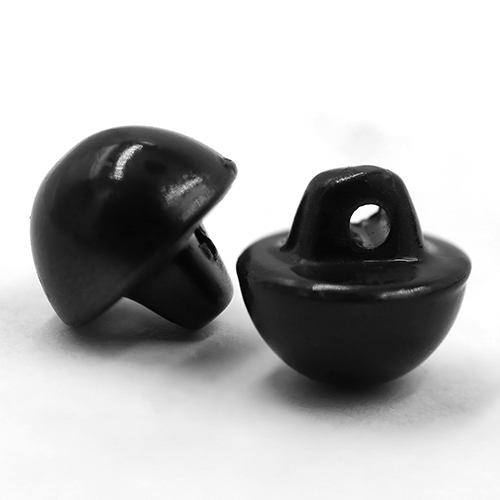 16758 Sullivans 10mm Pearl Plastic Button With Shank - Black - Bag Of 100