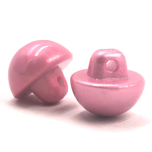 16760 Sullivans 12mm Pearl Plastic Button With Shank - Pink - 40 In A Tube