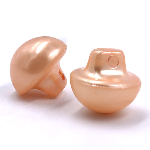 16763 Sullivans 12mm Pearl Plastic Button With Shank - Peach - 40 In A Tube