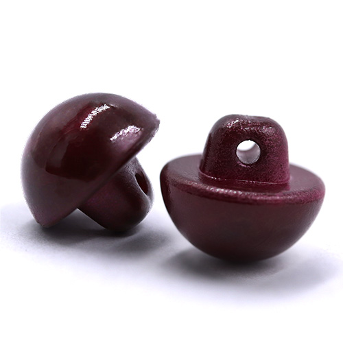 16766 Sullivans 12mm Pearl Plastic Button With Shank - Wine - 40 In A Tube