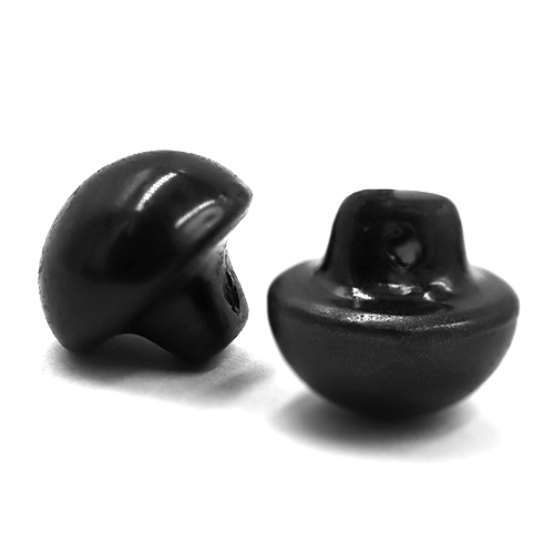 16778 Sullivans 12mm Pearl Plastic Button With Shank - Black - Bag Of 100