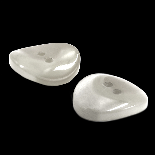 16779 Sullivans 12mm Concave Plastic Button  - White - 22 In A Tube