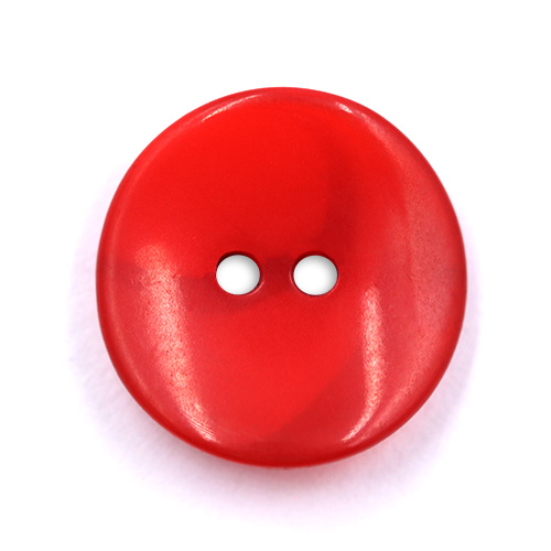 16804 Sullivans 12mm Concave Plastic Button  - Red - Bag Of 100