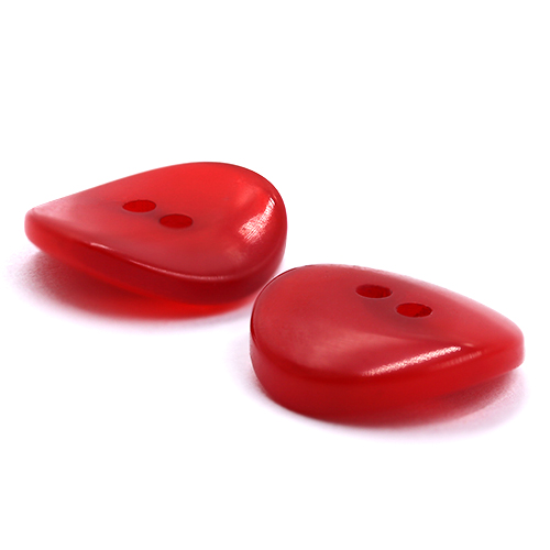 16804 Sullivans 12mm Concave Plastic Button  - Red - Bag Of 100