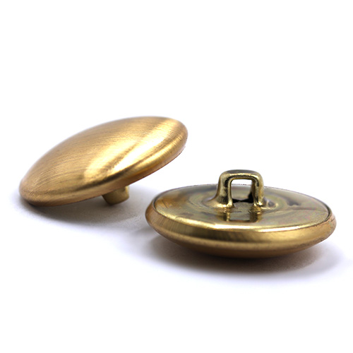 16939 Sullivans 23mm Round Metal Button With Shank - Plain Gold - 17 In A Tube