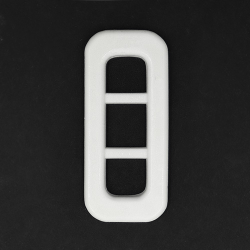 17130 Sullivans 9mm Plastic 2 Slide Bar Buckle - White