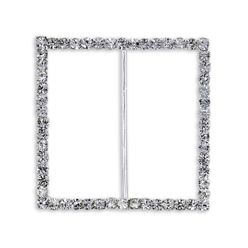 17264 Sullivans 60mm Square Diamonte Buckle