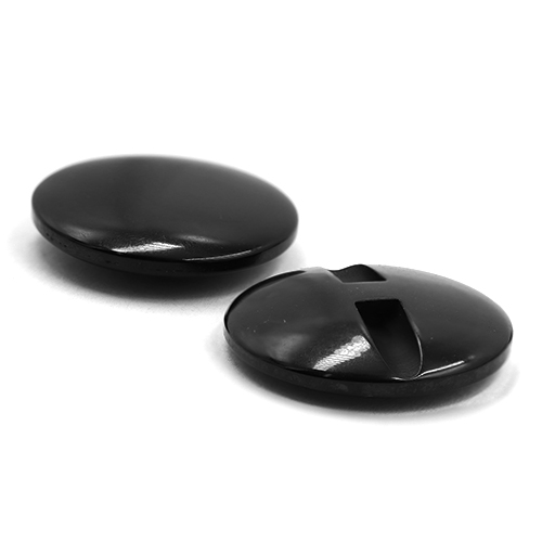 17274 Sullivans 25mm Plain Round Plastic Button - Black - 26 In A Tube