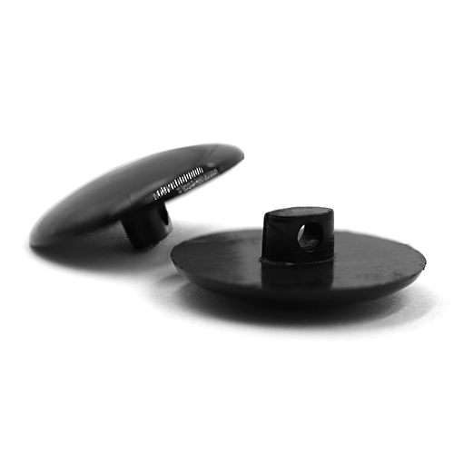 17276 Sullivans 19mm Plain Round Plastic Button - Black - 31 In A Tube