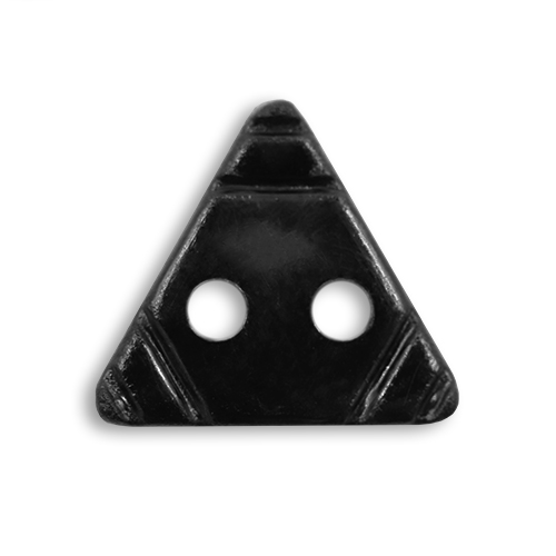 17283 Sullivans 12mm Triangle Plastic Button - Black - 69 In A Tube