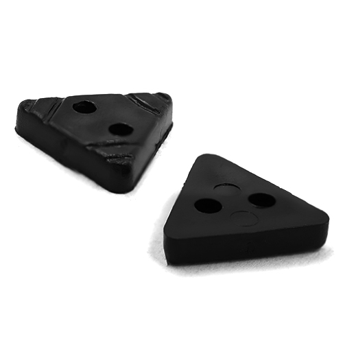 17283 Sullivans 12mm Triangle Plastic Button - Black - 69 In A Tube