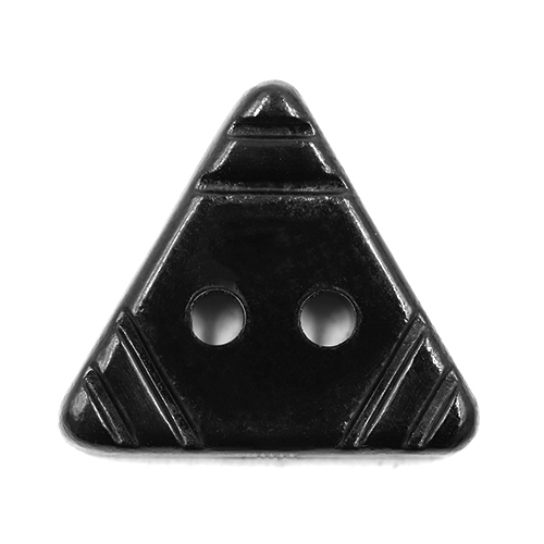17284 Sullivans 15mm Triangle Plastic Button - Black - 60 In A Tube