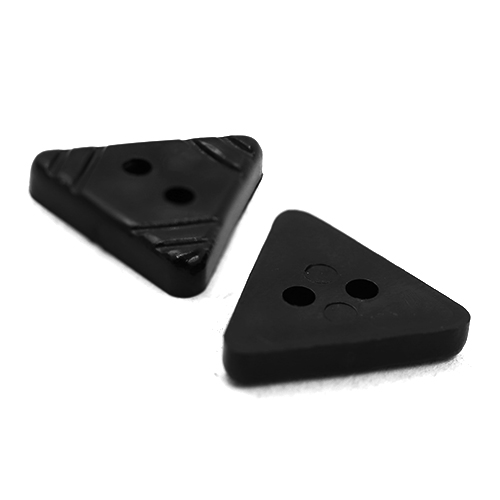 17284 Sullivans 15mm Triangle Plastic Button - Black - 60 In A Tube