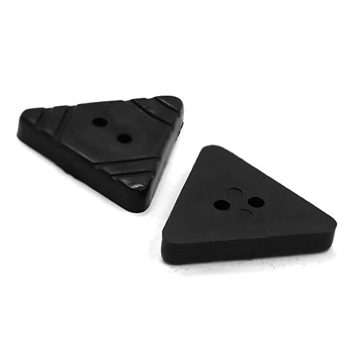 17285 Sullivans 20mm Triangle Plastic Button - Black - 44 In A Tube