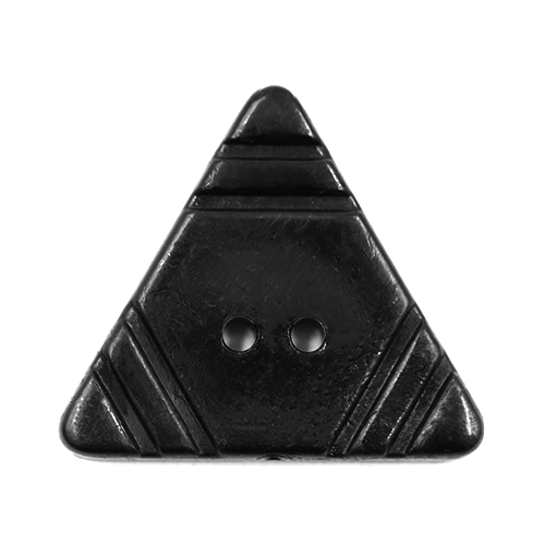 17286 Sullivans 25mm Triangle Plastic Button - Black - 35 In A Tube