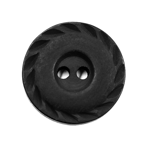 17291 Sullivans 15mm Round Plastic Button With Detailed Border - Black - 68 In A Tube