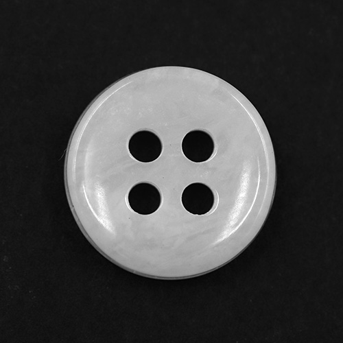 17316 Sullivans 12mm Round Plastic Button With Four Holes - Frosted White - 80 In A Tube