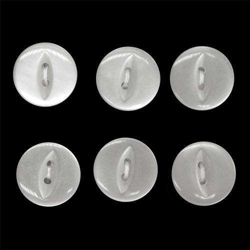 17327 Sullivans Buttons Card - 17mm With Two Holes - Frosted White - 6pcs