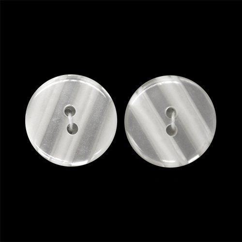 17364 Sullivans Buttons Card - 26mm With Stripes - Frosted White - 2pcs