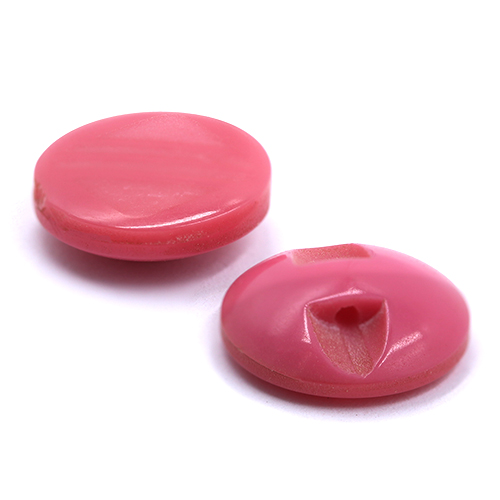 17563 Sullivans 12mm Round Plastic Button With 3 Stripes - Hot Pink - 35 In A Tube