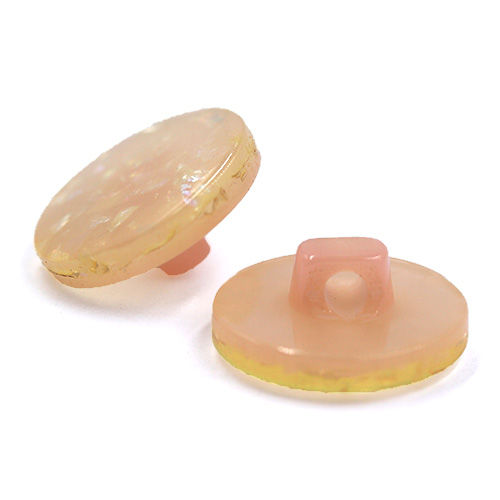 17619 Sullivans 14mm Round Plastic Button With Shiny Flecks - Peach - 29 In A Tube