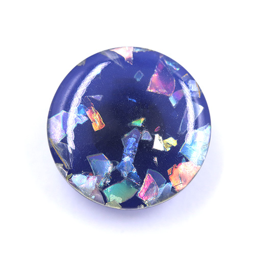 17623 Sullivans 14mm Round Plastic Button With Shiny Flecks - Royal - 29 In A Tube