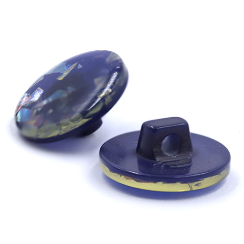 17623 Sullivans 14mm Round Plastic Button With Shiny Flecks - Royal - 29 In A Tube