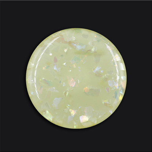 17636 Sullivans 22mm Round Plastic Button With Shiny Flecks - Off White - 21 In A Tube