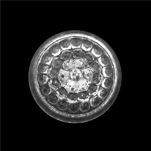 18048 Sullivans 22mm Indented Domed Round Glass Button - Clear - 18 In A Tube