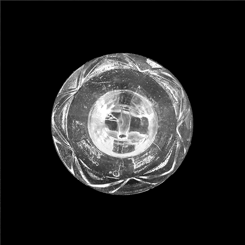 18055 Sullivans 22mm Raised Round Glass Button With Shank - Clear - 22 In A Tube