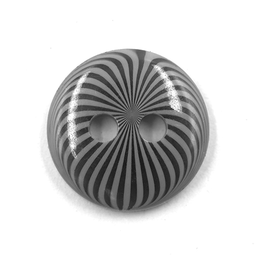 18212 Sullivans 11mm Round Plastic Buttons With Patterned Stripes - Grey - 68 In A Tube