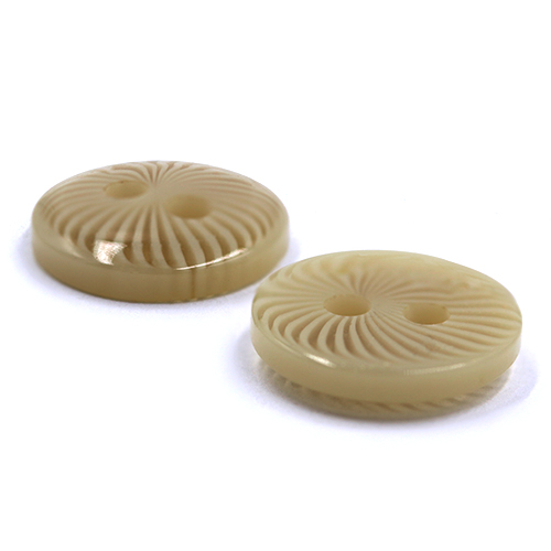 18214 Sullivans 11mm Round Plastic Buttons With Patterned Stripes - Beige - 68 In A Tube