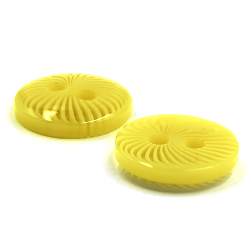 18215 Sullivans 11mm Round Plastic Buttons With Patterned Stripes - Yellow - 68 In A Tube