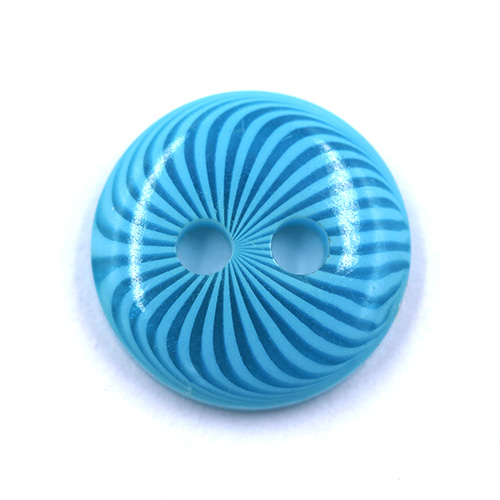 18218 Sullivans 11mm Round Plastic Buttons With Patterned Stripes - Turquoise - 68 In A Tube