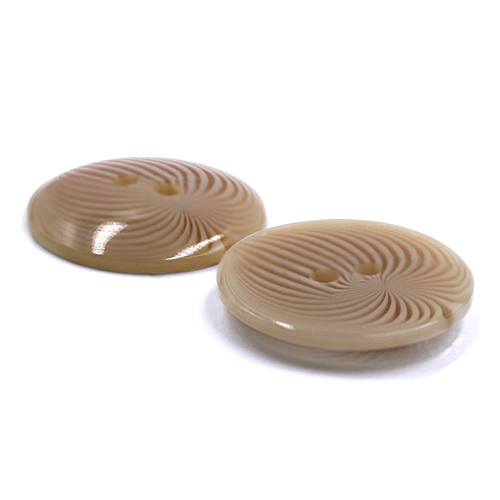 18233 Sullivans 18mm Round Plastic Buttons With Patterned Stripes - Beige - 40 In A Tube