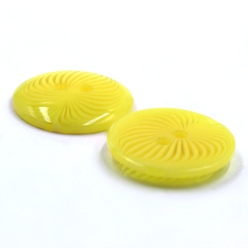 18234 Sullivans 18mm Round Plastic Buttons With Patterned Stripes - Yellow - 40 In A Tube