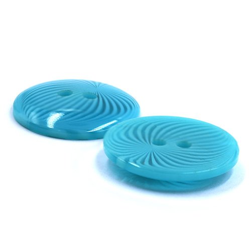 18236 Sullivans 18mm Round Plastic Buttons With Patterned Stripes - Turquoise - 40 In A Tube