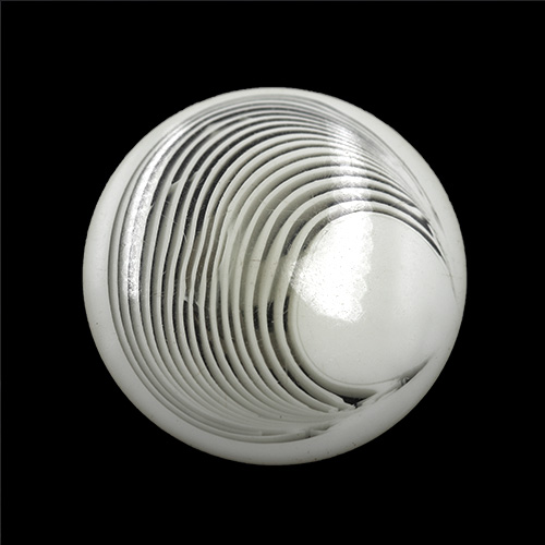 18277 Sullivans 15mm Round Plastic Button With Shank - Clear White With White Offcentre Pattern - 25 In A 