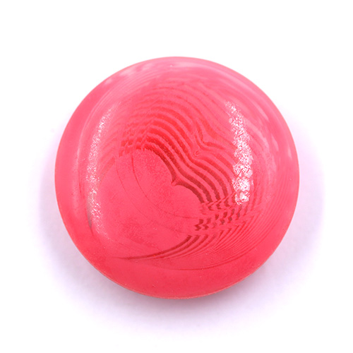 18278 Sullivans 15mm Round Plastic Button With Shank - Clear Pink With Pink Offcentre Pattern - 25 In A Tu