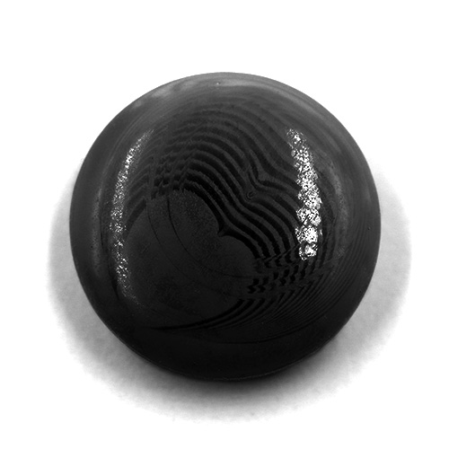 18280 Sullivans 15mm Round Plastic Button With Shank - Clear Black With Black Offcentre Pattern - 25 In A 